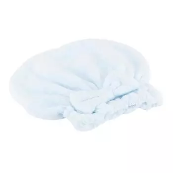 2 шт. Полотенца для сушки волос из кораллового флиса Впитывающие Быстросохнущие Утолщенные Шапка-обертка для волос Синий