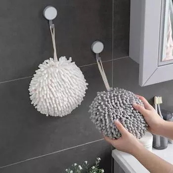 2 шт. Полотенце для рук с подвесным шнурком, отлично впитывает воду, быстросохнущее, из сверхтонкого волокна синий/белый