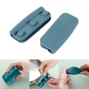 2 шт. полые силиконовые ручки легкий защитный чехол ручка чехол кухонные принадлежности серый