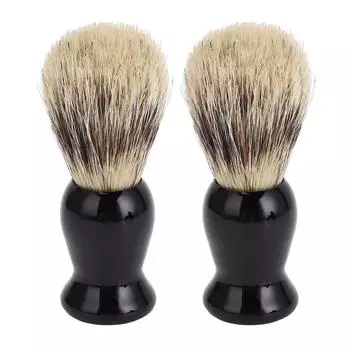 2 шт. Помазок для бритья для мужчин с нескользящей ручкой, увеличивающей пену, мягкая щетка для намыливания волос и бороды