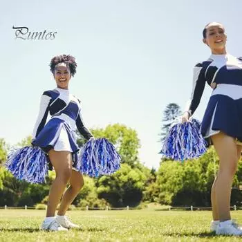 2 шт. помпоны для болельщиков из металлической фольги помпоны для болельщиков ручные цветы с ручкой для спортивных соревнований праздников золотой/чёрный