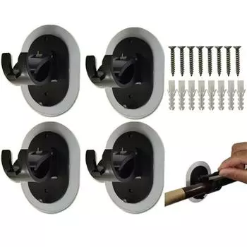 2 шт. портативный кронштейн для карниза для штор пластиковые держатели для полотенец вешалки для штор для гостиной 2pcs-Traceless sticker