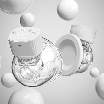 2 шт. портативный невидимый молокоотсос без помощи рук, портативный безболезненный малошумный электрический насос для кормления 2PCS белый