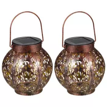 2 шт. постоянного тока 2 В на солнечной энергии светодиоды фонарь уличный подвесной светильник IP65 водонепроницаемость 1pc