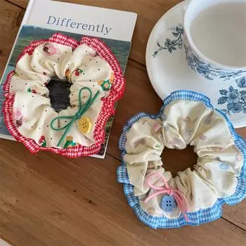 2 шт. Повязка на голову «Толстая кишка», новая летняя повязка на голову, повязка для хвостика, аксессуар для волос «Цветочный лес», минималистичная кружевная повязка на голову