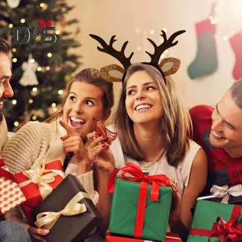 2 шт. повязка на голову в виде рогов оленя, рождественский обруч для волос в виде косплея, для взрослых, реалистичные уши в виде рогов оленя, аксессуар для волос 2pcs