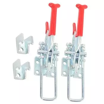 2 шт. Практичные тумблерные зажимы 770 фунтов Большая грузоподъемность Углеродистая сталь Быстрозажимные защелки для шкафов Промышленное использование