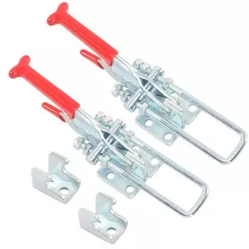 2 шт. Практичные тумблерные зажимы 770 фунтов Большая грузоподъемность Углеродистая сталь Быстрозажимные защелки для шкафов Промышленное использование