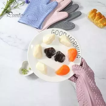 2 шт., практичный дизайн крючка, экологически чистые перчатки для микроволновой печи, теплоизоляционные перчатки для микроволновой печи, инструмент для выпечки, бытовые принадлежности для приготовления пищи абрикосовый