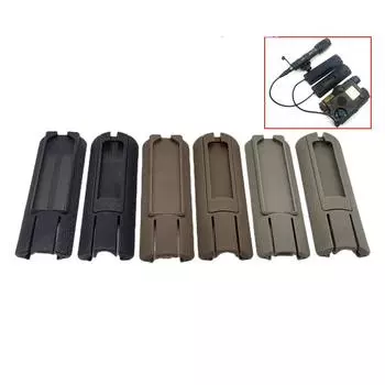 2 шт. практичный фонарик мышь хвост переключатель слот для карты направляющая рельса портативный Scar карман панель пульт дистанционного переключателя колодки 2PCS чёрный