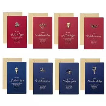 2 шт. праздничные принадлежности для благословения подарочные крафт-бумага валентинки на день святого валентина винтажные с конвертом мультяшный узор 2pcs