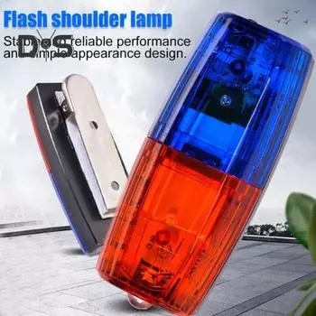 2 шт. предупреждающие стробоскопические фонари на плечо, светодиодные вспышки, клип-свет, предупреждающий сигнальный фонарь для спасения на открытом воздухе, дорожного движения, ночного бега, кемпинга A