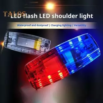 2 шт. предупреждающие стробоскопические фонари на плечо, светодиодные вспышки, клип-свет, предупреждающий сигнальный фонарь для спасения на открытом воздухе, дорожного движения, ночного бега, кемпинга A