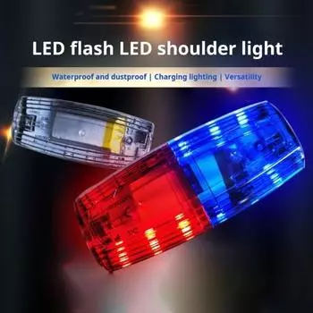 2 шт. предупреждающие стробоскопические наплечные фонари светодиодные вспышки клипса световой сигнал безопасности предупреждения
