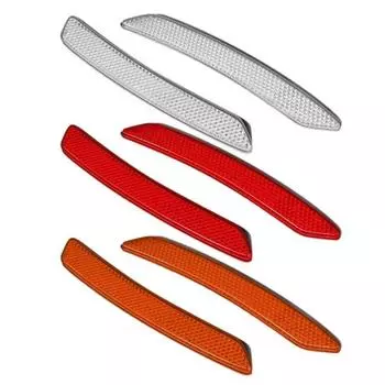 2 шт. предупреждающие светоотражающие полоски, боковые габаритные наклейки для автомобиля, светоотражающие наклейки на внешние колеса красный
