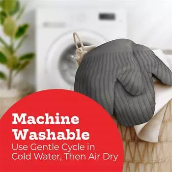 2 шт. Прихватки для кухни, с термостойкостью силикона и гибкостью хлопка, наполнитель из переработанного хлопка, устойчивая пара красный