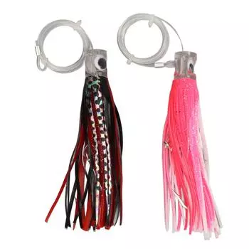 2 шт. приманка для троллинга 15,5 см с юбкой, реалистичный глаз с крючком, рыболовные снасти для пресной воды и соленой воды