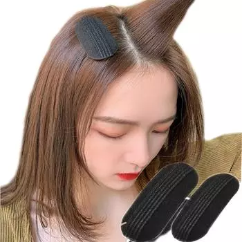 2 шт. принцесса парикмахерские шишки бахрома заколка для волос объемная вставка губка Bump Up One Size чёрный