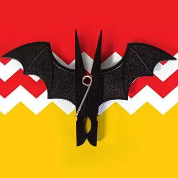 2 шт. прищепка ветрозащитная противоскользящая прочная портативная супер зажимная сила пластиковая мультяшная летучая мышь в форме сушилки для одежды для дома чёрный