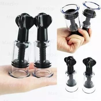 2 шт., присоска для сосков груди, 2 размера, сексуальный зажим для массажа груди, вакуумный насос-насос, увеличитель груди, секс-игрушки для взрослых 2.5cm 1pcs