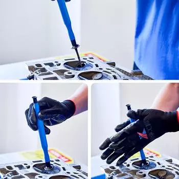 2 шт. притирочных стержня с присоской для клапанов, комплект для ручной притирки клапанов с двумя концами и присоской синий