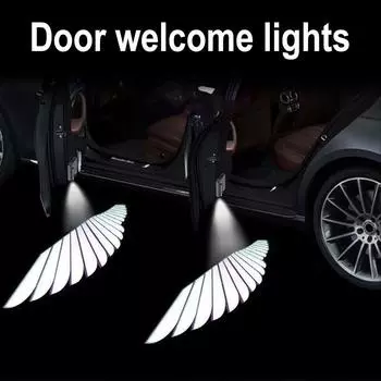 2 шт. Приветственный свет Крылья ангела Логотип 3D Дверь автомобиля Мотоцикл Скутер Приветственный лазерный проектор Логотип Свет Авто Стайлинг Аксессуары