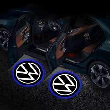 2 шт. Приветственный свет на дверь автомобиля HD LED проектор Приветственный свет для Volkswagen Scirocco POLO Tiguan Passat B5 B6 B7 Golf EOS Jetta MK6 Octavia black white