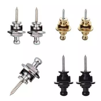 2 шт. привлекательные и прочные ремешки в стиле Шаллер, замки для электроакустической гитары, бас-гитары, кнопки чёрный