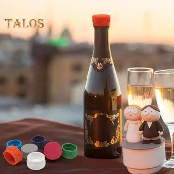 2 шт., пробка для бутылки вина, эластичная силиконовая пробка для сохранения свежести, отличная пробка для шампанского, инструмент, крышка для бутылки, кухонные принадлежности серый