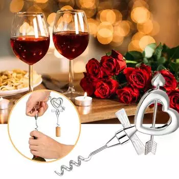 2 шт. пробка для винной бутылки прочная для гостей кухонный гаджет в форме сердца подарочный сувенир свадебные подарки открывалка для бутылок