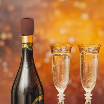 2 шт. пробки для вина Пробки для бутылок силиконовые с двойным уплотнением герметичные без запаха пищевые многоразовые эластичные универсальные для сохранения свежести шампанского вина пива красный