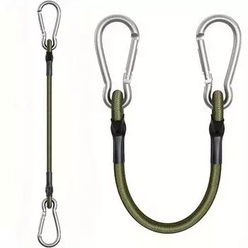 2 шт. прочная эластичная веревка с карабинами, гибкий и прочный 12-дюймовый шнур для багажа, груза 2pcs