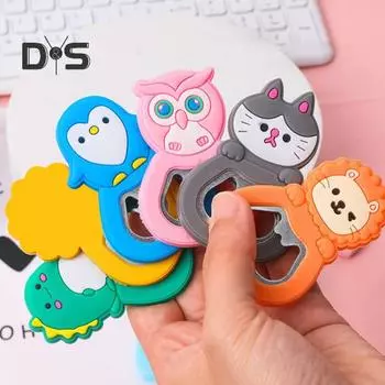 2 шт., прочная конструкция, ручная открывалка для пива, сильная адсорбционная способность, уникальный забавный магнит с рисунком совы, открывалка для бутылок, домашний декор