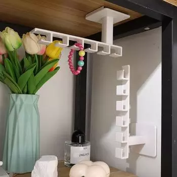 2 шт. прочная настенная вешалка L-образной формы с отверстием для свободного крепления, бейсбольная кепка, обруч для волос, органайзер для ремня, настенная полка, держатель для шляпы белый