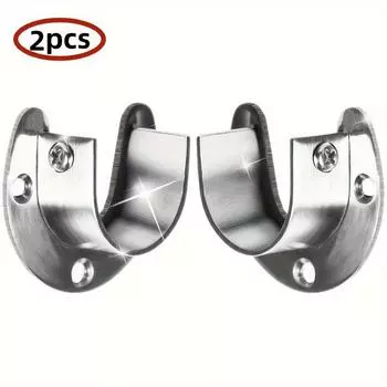 2 шт. прочная втулка из нержавеющей стали для кронштейна шкафа, фланцевый кронштейн для опоры конца стержня шкафа