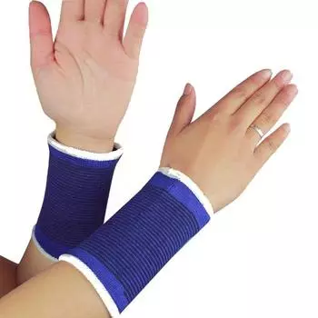 2 шт. прочные эластичные защитные повязки для мужчин и женщин, аксессуары для спортзала, напульсники, повязки от пота синий