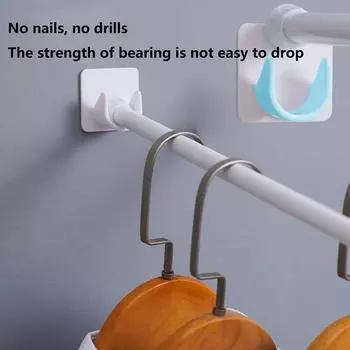 2 шт. прочные держатели для карниза для штор, крючки, самоклеящиеся регулируемые зажимы для фиксации штор, не требующие пробивки, поддержка столба для дома