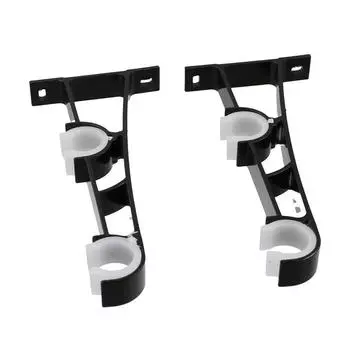 2 шт. прочные двойные держатели для карнизов матовые черные двойные кронштейны для карнизов для спальни чёрный