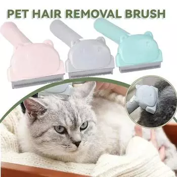 2 шт. прочный пластиковый триммер для собак, расческа для эпиляции собак, котенок зелёный