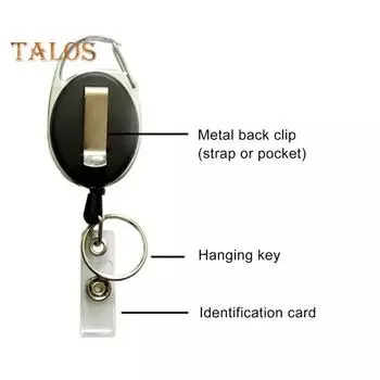 2 шт. прочный выдвижной брелок для ключей держатель для бейджа стальной шнур с карабином легко вытягиваемая пряжка держатель для карт набор G