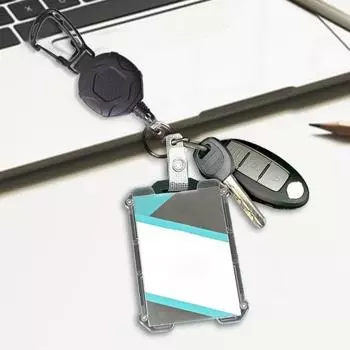 2 шт. прочный выдвижной брелок для ключей держатель для бейджа стальной шнур с карабином легко вытягиваемая пряжка держатель для карт набор G