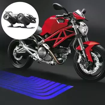 2 шт. проекционные фары для мотоциклов, энергосберегающие, 3 Вт, супер яркие, простая установка, универсальные теневые фары для мотоциклов с крыльями ангела белый