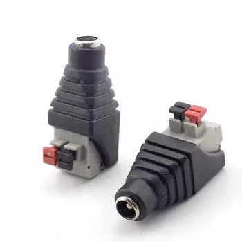 2 шт. Профессиональный адаптер для кабеля Jack Press Jack, разъем DC Female для динамика CCTV Audio LED Light Strip