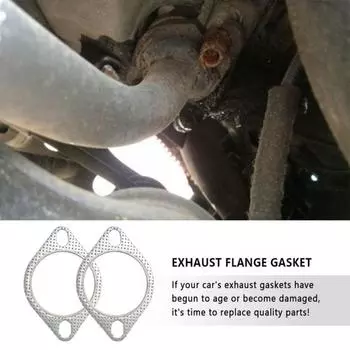2 шт., прокладка выхлопной трубы автомобиля, высокая производительность, повышение эффективности двигателя, снижение шума, прокладки выхлопной трубы