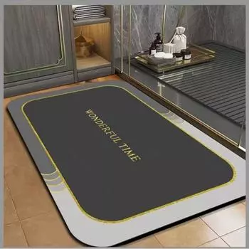 2 шт. Простая мягкая диатомовая грязь впитывающая подкладка для ванной комнаты нескользящая подкладка для ног туалет входная дверь быстросохнущая подкладка 40 * 60Cm (crystal velvet)