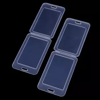 2 шт. Простая прозрачная пластиковая обложка для визитной карточки, держатель банковской карты