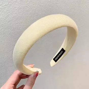 2 шт. Простая вязаная ткань Повязка на голову с губкой для женщин девочек для ежедневного умывания лица, нарядная повязка для волос, аксессуары для волос