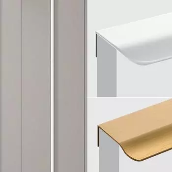 2 шт. Простая встроенная ручка для двери шкафа, встроенная ручка для двери, мебельная фурнитура, невидимая ручка для двери из сплава чёрный