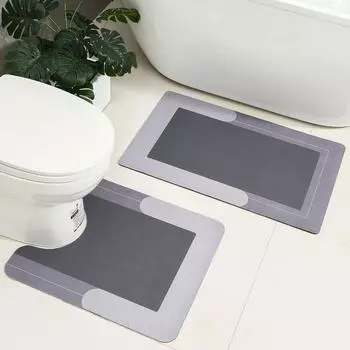 2 шт. Простой напольный коврик в стиле диатомовой грязи, быстросохнущий напольный коврик, комплект из трех ковриков для ванной комнаты 40*60cm