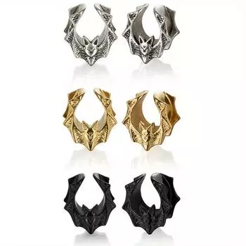 2 шт., простые индивидуальные украшения для пирсинга ушей летучей мышью, ушная раковина для мужчин и женщин, расширитель ушей, модные украшения 8mm
